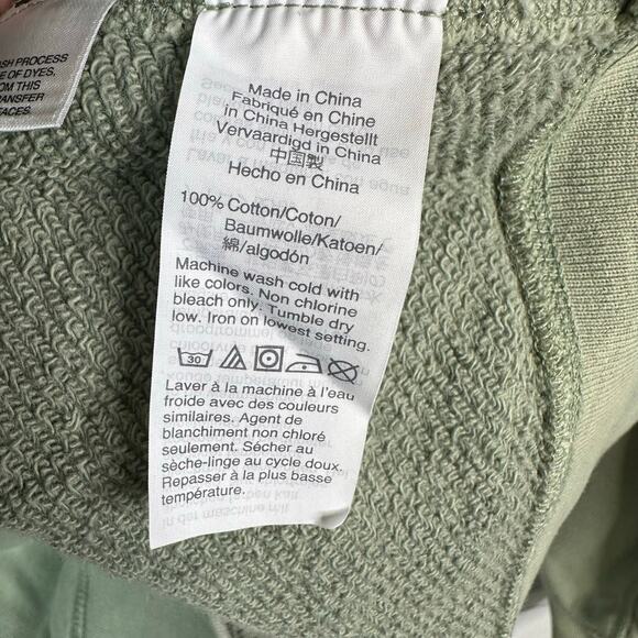 Madewell Mens size Large Garment-Dyed Crewneck Sweatshirt Regular Fit Green - Picture 9 of 9